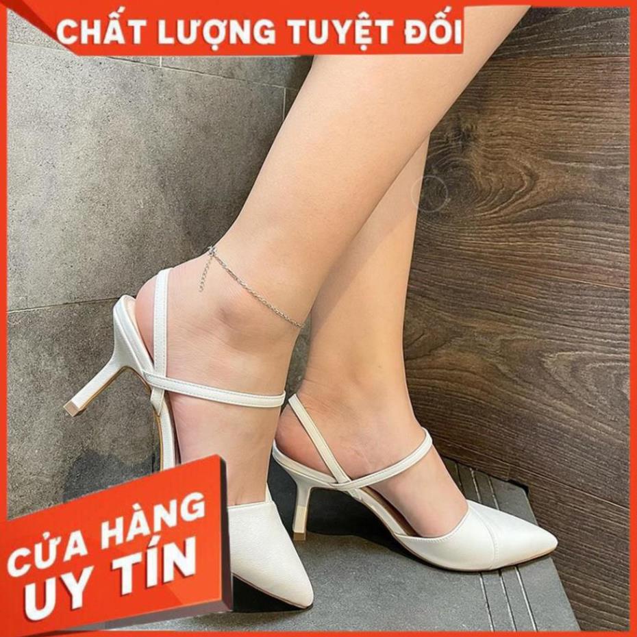 . Giày Cao Gót giayMũi Nhọn Đế Cao 5 cm GB00107 ;'