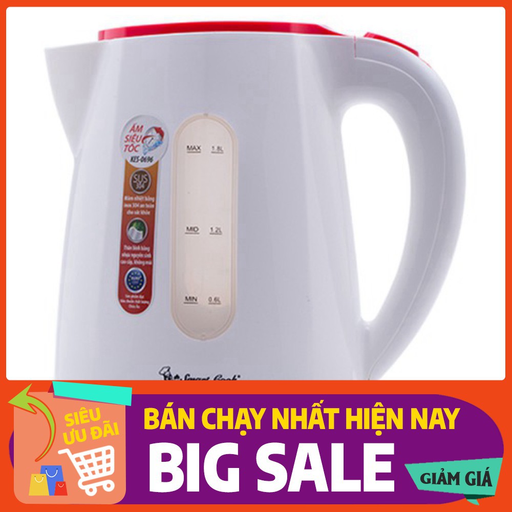 [Rẻ Vô Địch / Giảm âm vốn lấy đánh giá] Ấm Đun Nước Siêu Tốc Smartcook 1.8L KES-0696 / bình đun nước nóng