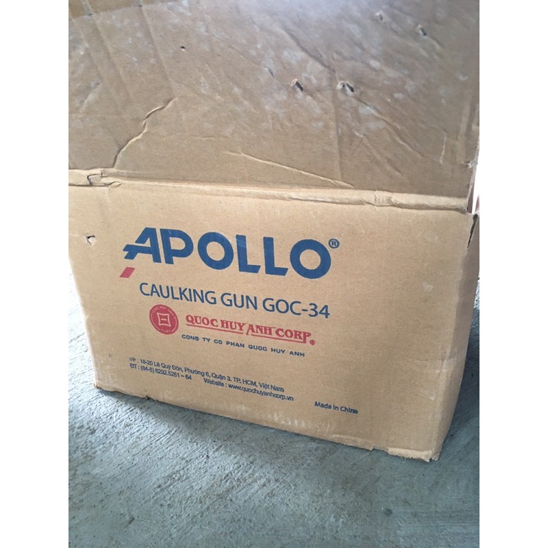 Súng bắn keo silicone bằng inox chính hãng Apollo