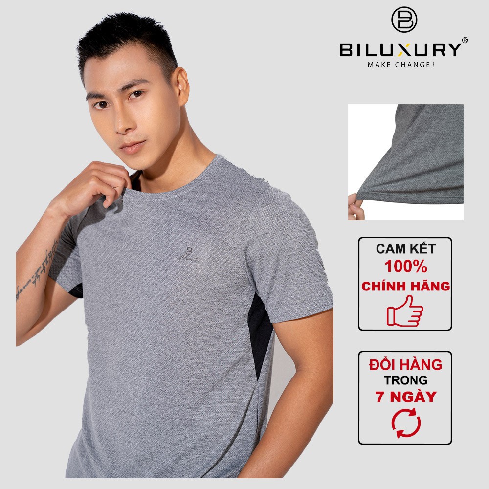 Áo phông nam Biluxury thun cotton co giãn 4 chiều basic trẻ trung thoáng mát 5APKT001DEN | BigBuy360 - bigbuy360.vn