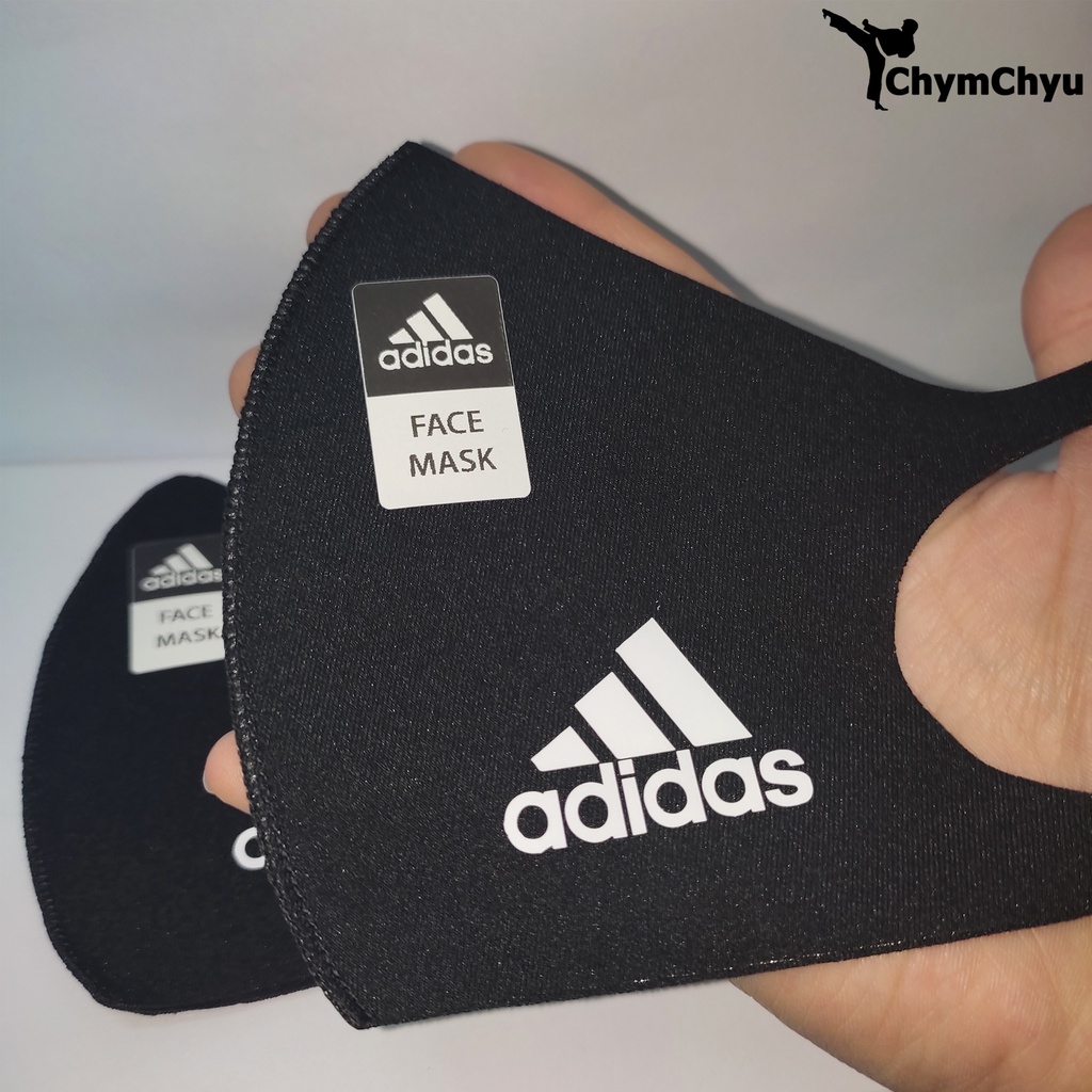 Khẩu Trang Vải Adidas Kháng Khuẩn, Kháng Nước Cao Cấp Màu Đen