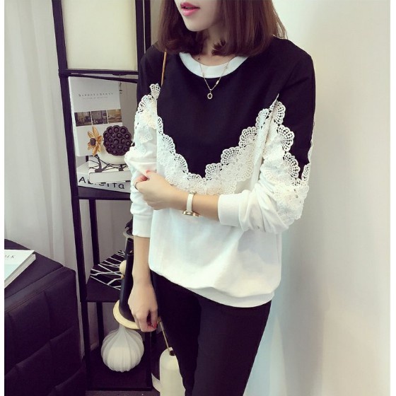 Áo Sơ Mi Nữ Plus Size M-4xl Cổ Tròn Dài Tay