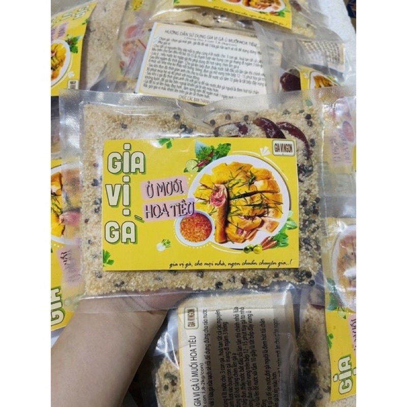 [ Tiết Kiệm 12k ] Combo 1 Gia Vị Gà Ủ Muối Hoa Tiêu và 1 set chè Bưởi An Giang nấu 12 ly