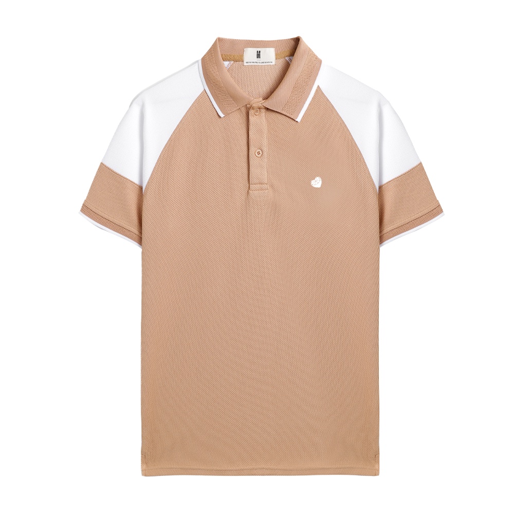 Lime Tshirt - Áo thun có cổ Premium Nâu Tay Raglan - LT1000650