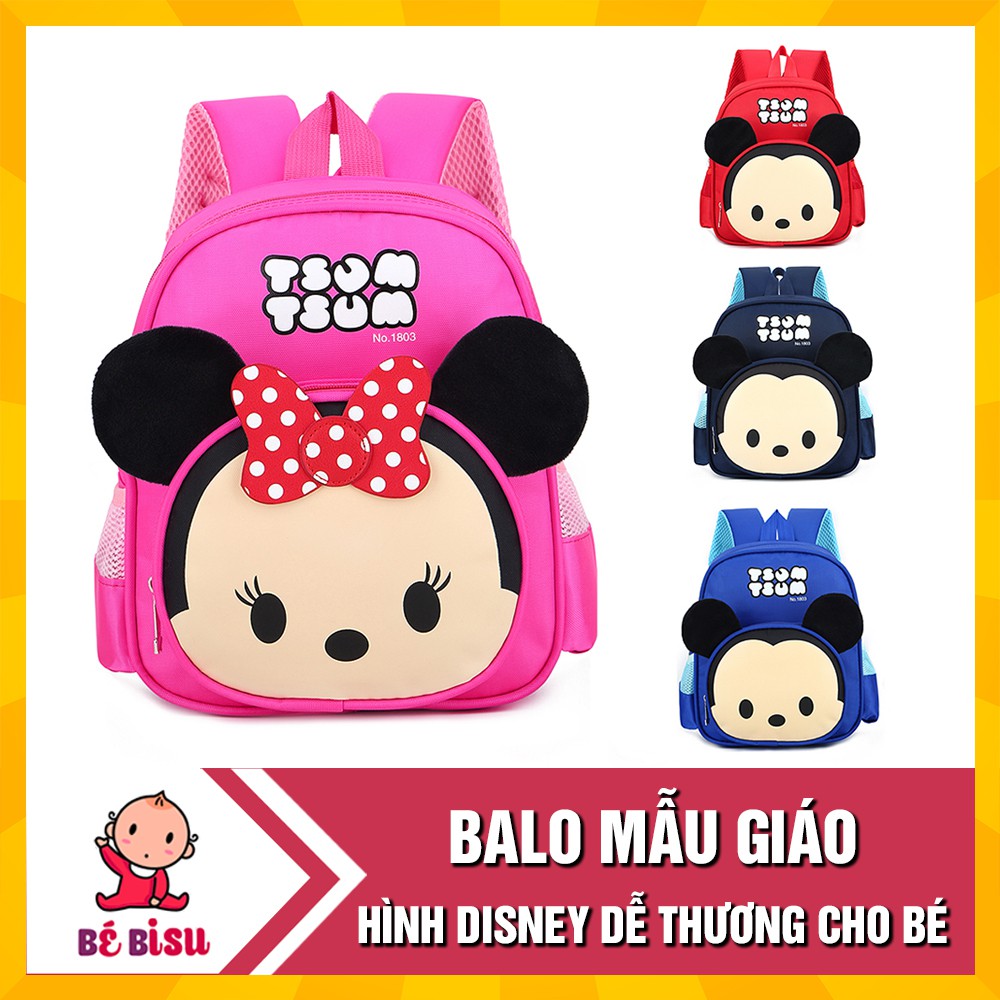 [Mã 267FMCGSALE giảm 8% đơn 500K] Balo, cặp sách Disney 2 ngăn dễ thương cho bé mẫu giáo