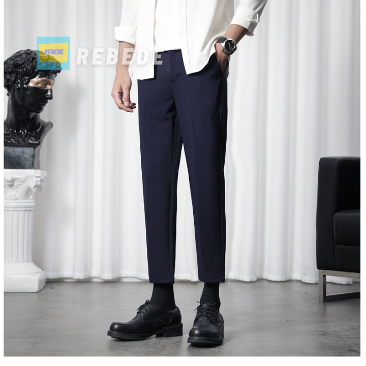 Quần ông rộng nam dáng suông vải tây âu, quần baggy unisex có 2 màu đen xám - Rebede | BigBuy360 - bigbuy360.vn