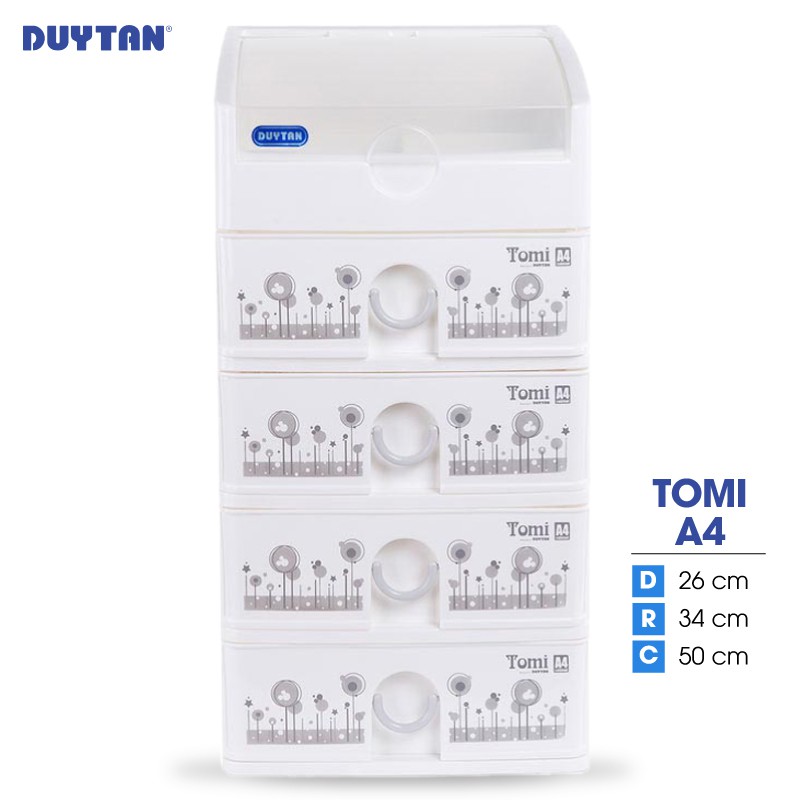 Tủ nhựa DUY TÂN Tomi A4 5 ngăn (26 x 34 x 50 cm) - 52206 - Giao màu ngẫu nhiên