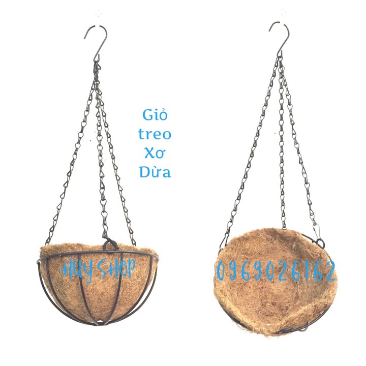 GIỎ TREO TƯỜNG XƠ DỪA - GIỎ KHÔNG TRANG TRÍ