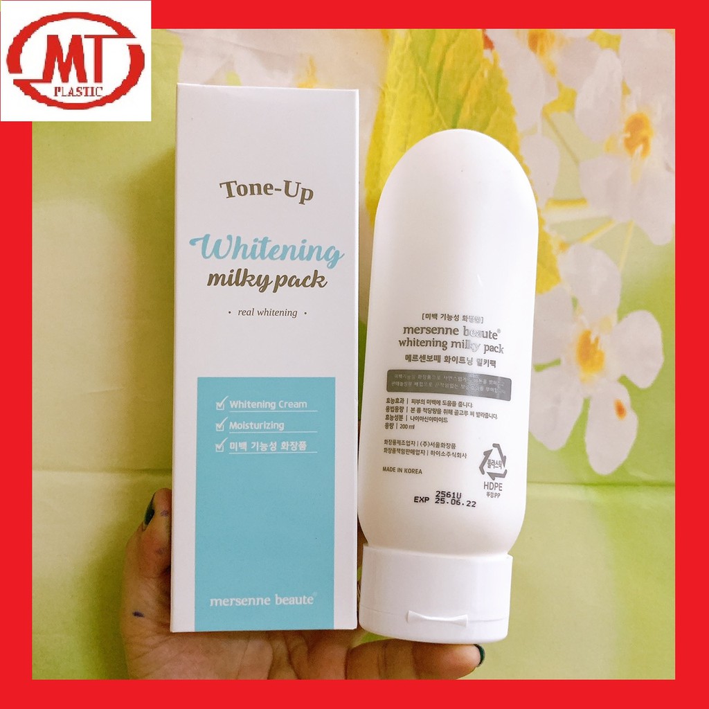 [Nội địa Hàn] sữa dưỡng  body mersenne beaute  tone up milky dưỡng da siêu trắng makup, bật tone da tuýp 200g | BigBuy360 - bigbuy360.vn