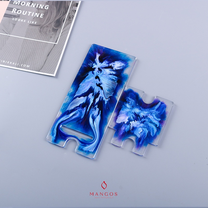 Khuôn làm giá đỡ điện thoại từ resin, jesmonite độc đáo