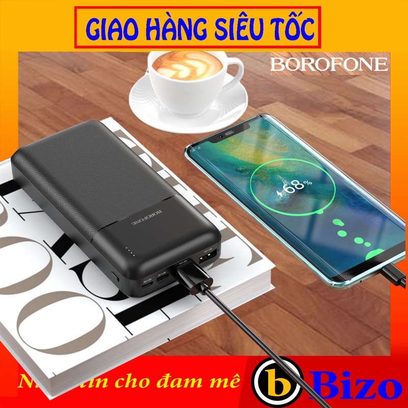 [CHÍNH HÃNG] Pin sạc dự phòng BOROFONE BJ16A cục sạc dự phòng 20000MAH hỗ trợ sạc nhiều thiết bị cùng lúc. sạc du phong