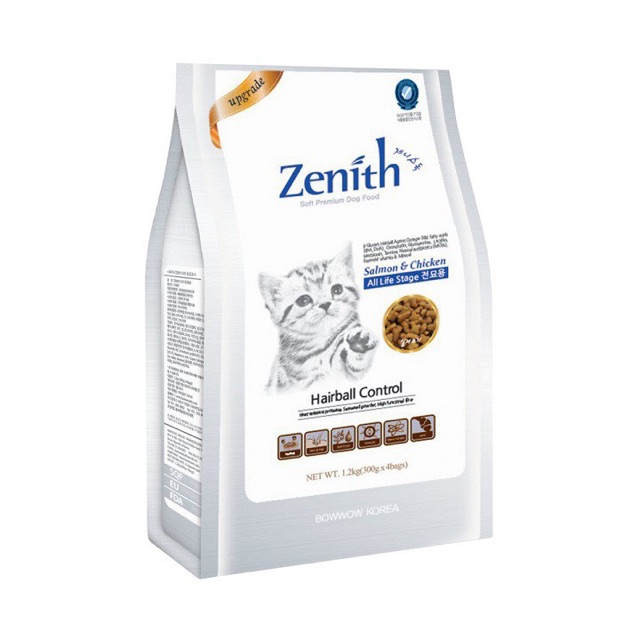 Thức ăn hạt mềm cho mèo Zenith Hairball 1.2kg