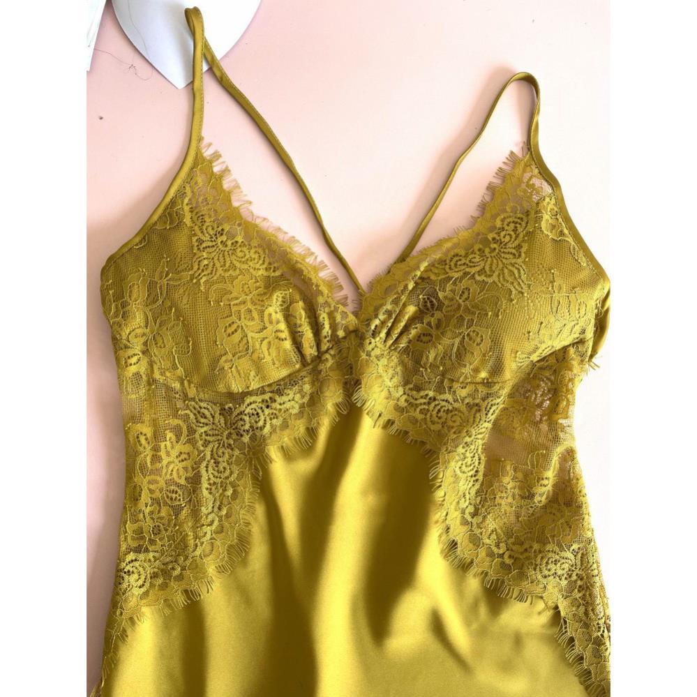 Áo choàng ngủ Kimono bằng lụa Satin phối ren thời trang xuân thu quyến rũ cho nữ ! | BigBuy360 - bigbuy360.vn