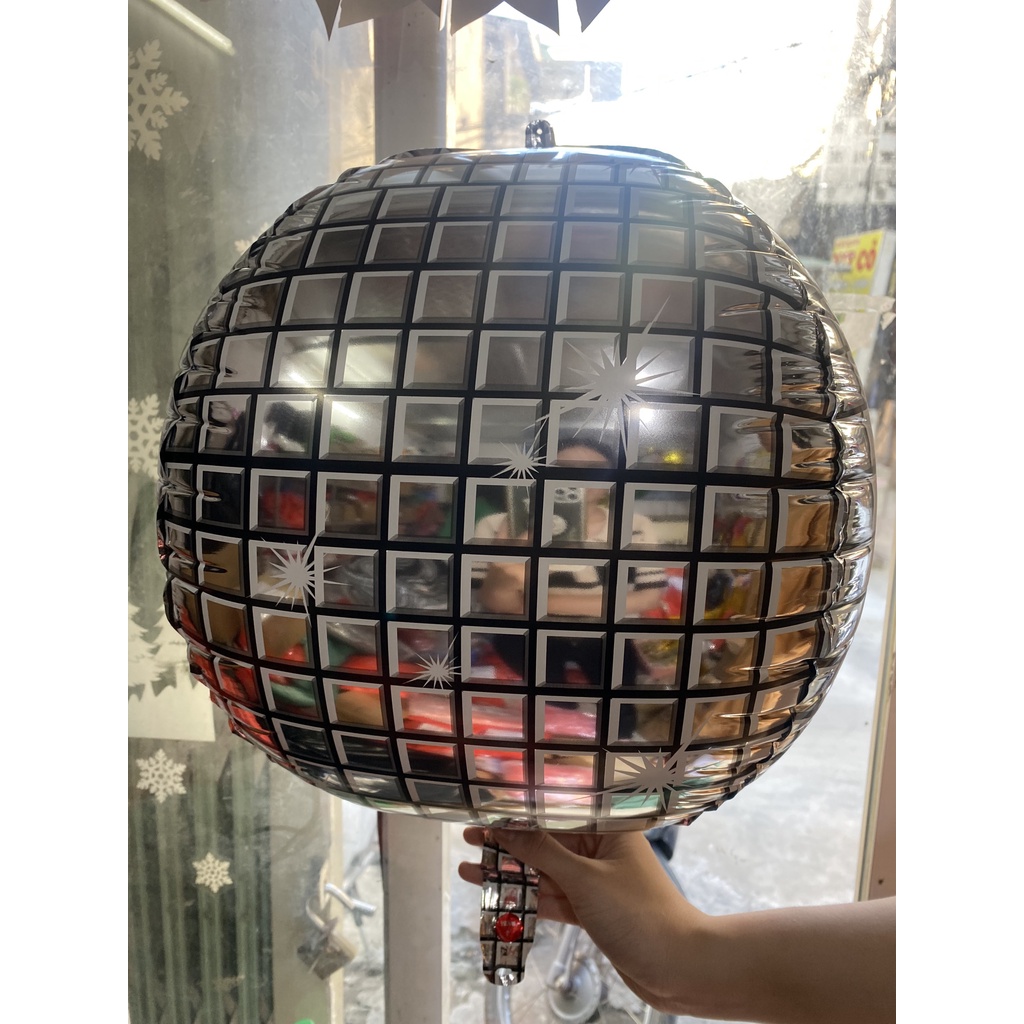 Bóng Bay 4D Họa Tiết Disco Lung Linh 24 inch 55cm HN09