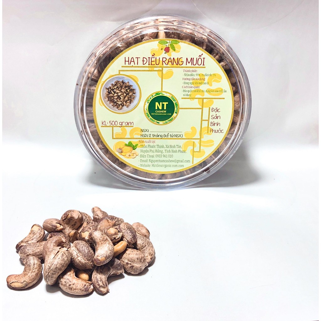 Hạt Điều Rang Muối Chưa Bóc Vỏ lụa(KL:500GRAM) | BigBuy360 - bigbuy360.vn