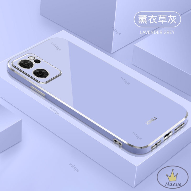 Ốp Lưng Reno7 Reno7PRO Reno 6 Reno 6Z Reno 6pro Reno 5Pro Reno 5 Reno 4 Ốp Điện Thoại Tpu Màu Trơn Bảo Vệ Camera Cho OPPO RENO 7PRO NDYZB