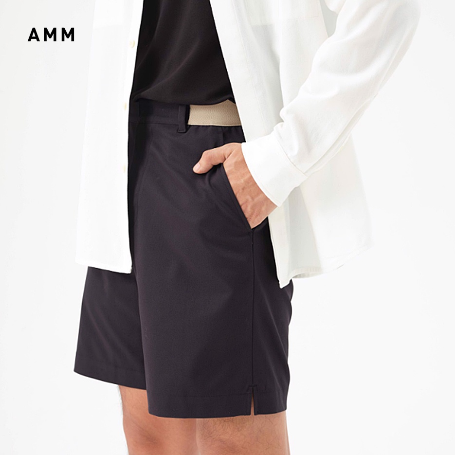AMM Quần Short Kaki Nam Cạp Phối Chun