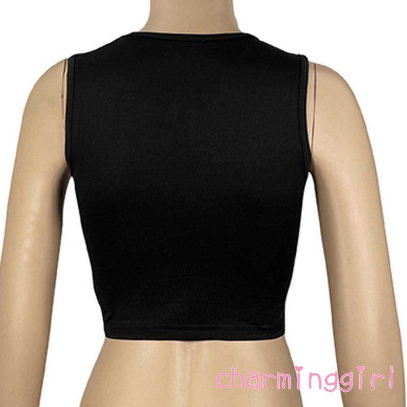 Áo crop top không tay màu sắc thời trang mùa hè dành cho nữ
