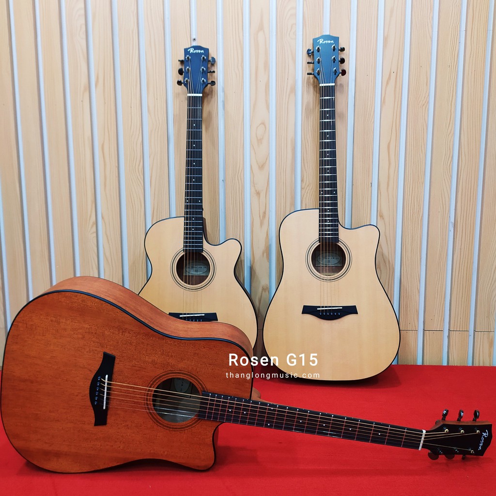 Guitar Acoustic Rosen G15 Solid Top | Guitar Rosen chính hãng