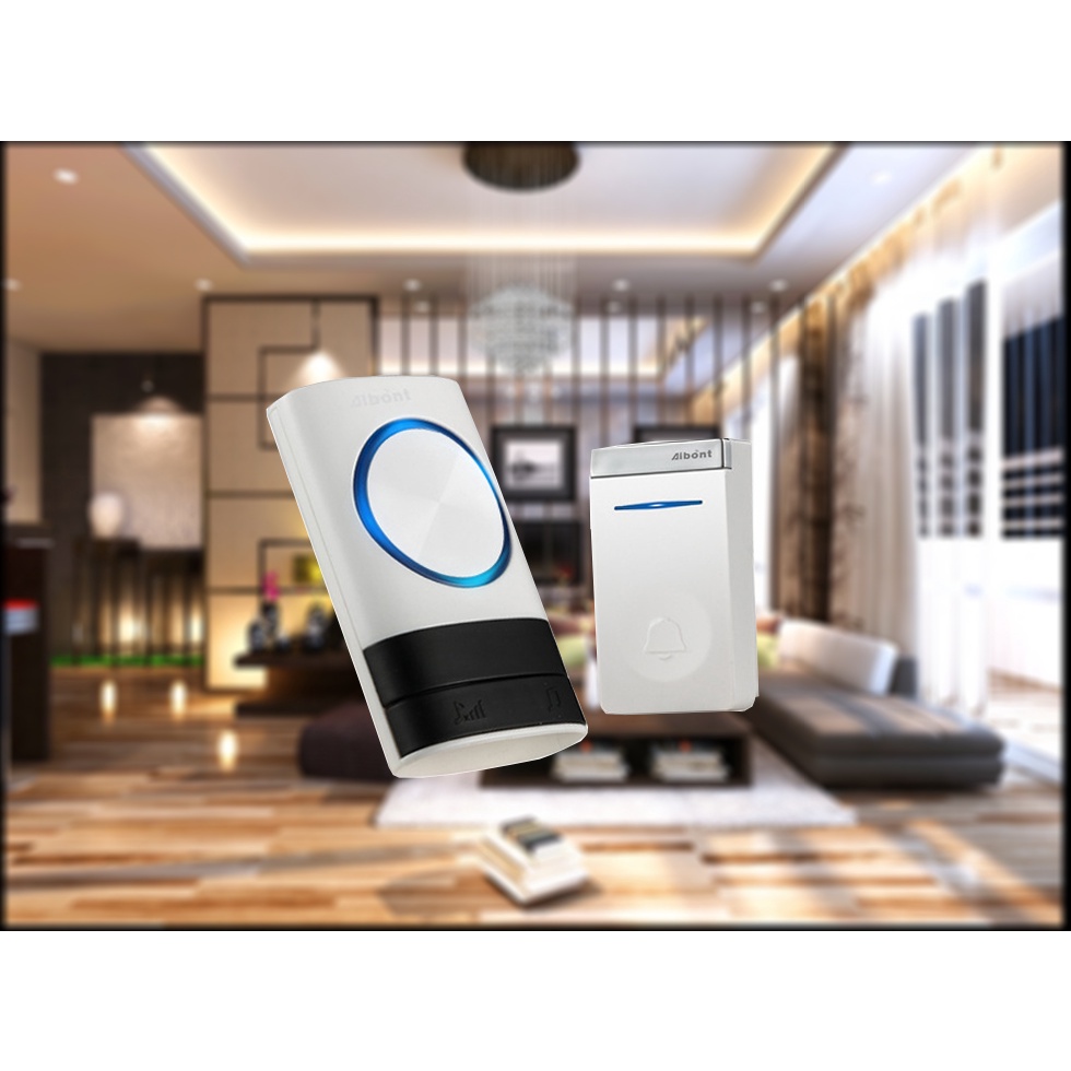 Chuông cửa không dùng Pin, không dây chống nước Aibont cao cấp - Màu Đen