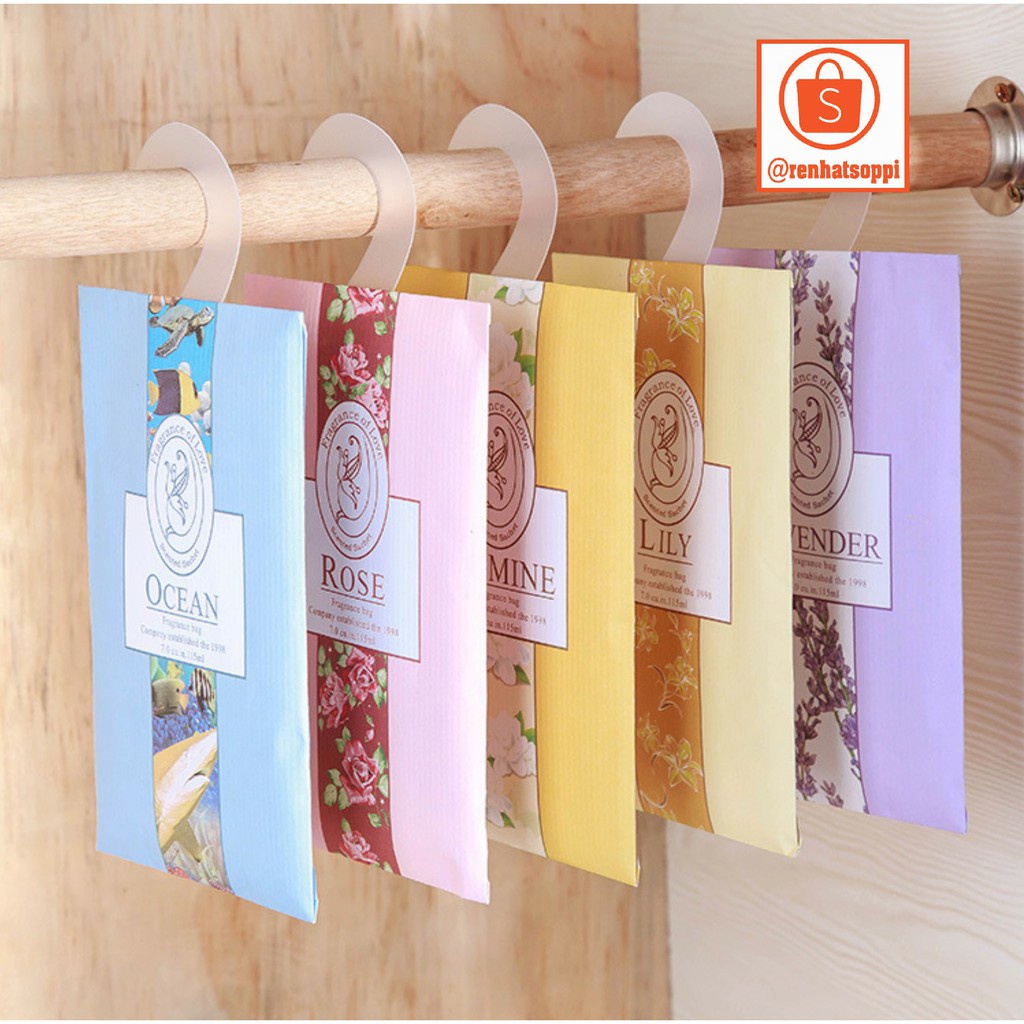 Túi thơm treo tủ quần áo, treo phòng, xe hơi mùi hương lavender, hoa hồng, hoa nhài -anhsonnd18
