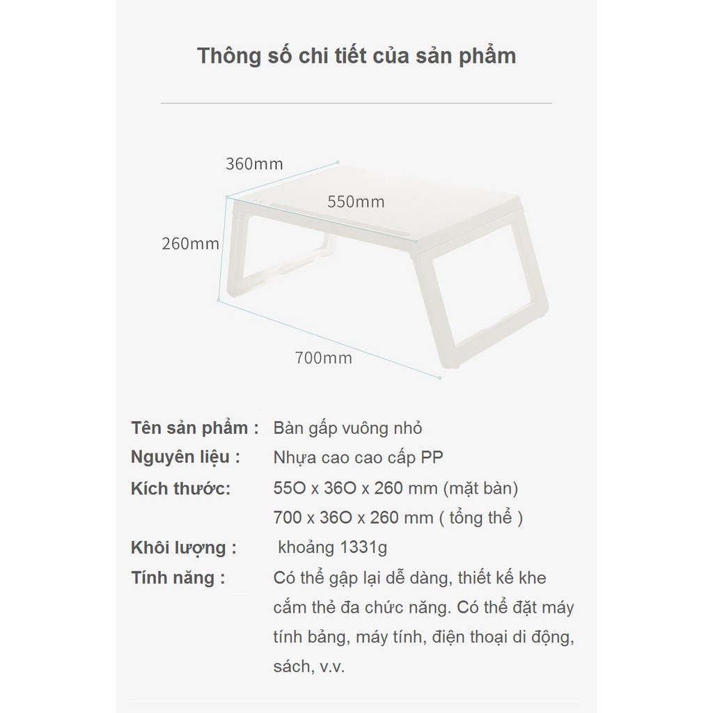 Bàn gấp Xiaomi kiểu Nhật Jazy JZ0021 | BigBuy360 - bigbuy360.vn