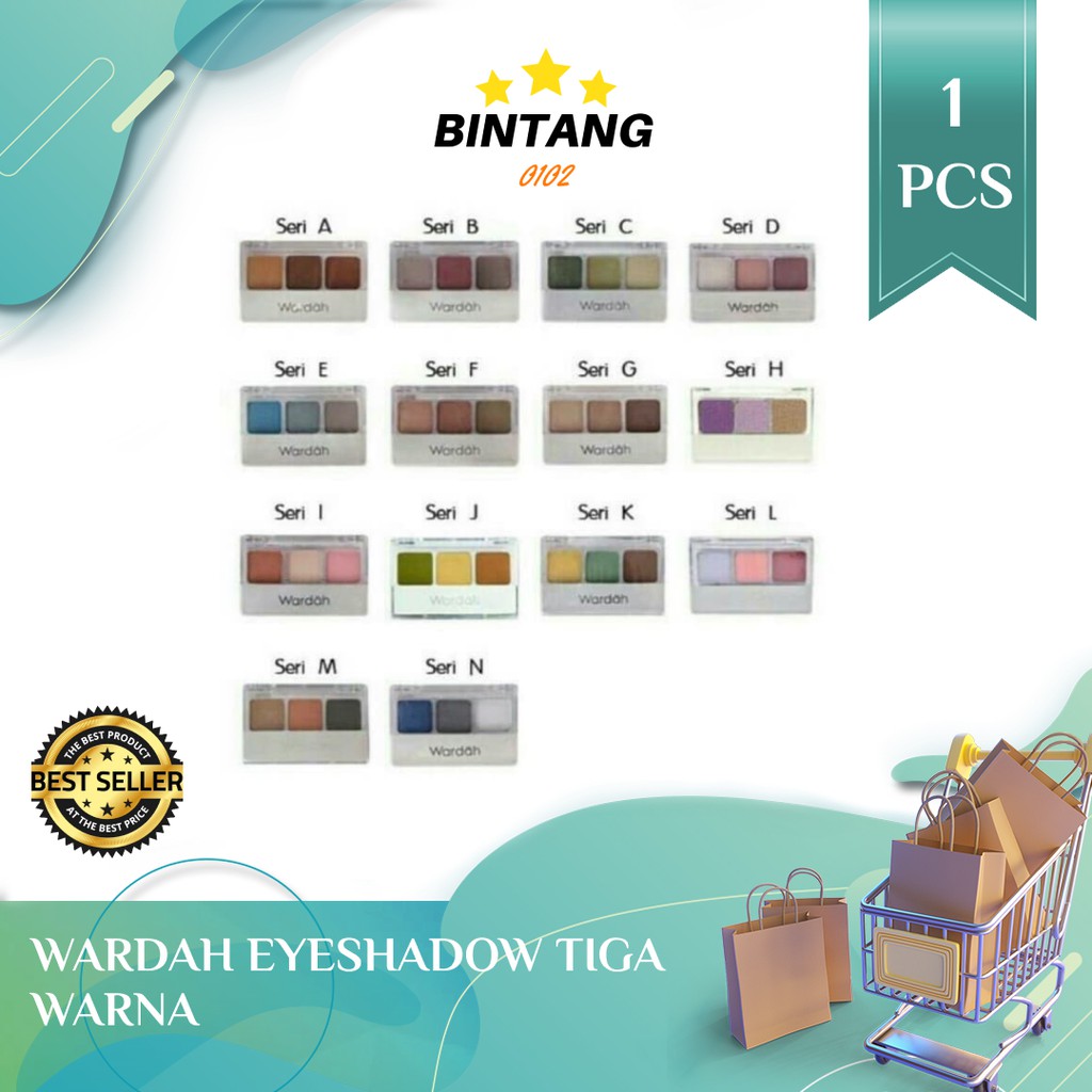 Bảng phấn mắt ba màu Wardah