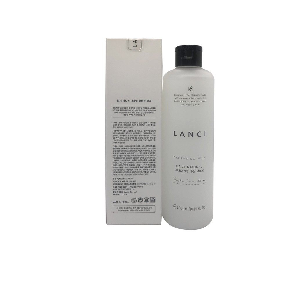 Nước Tẩy Trang Lanci Daily Natural Cleansing 300ml, Sữa Tẩy Trang Lanci Hàn Quốc Mit Beauty Làm Sạch Lớp Trang Điểm