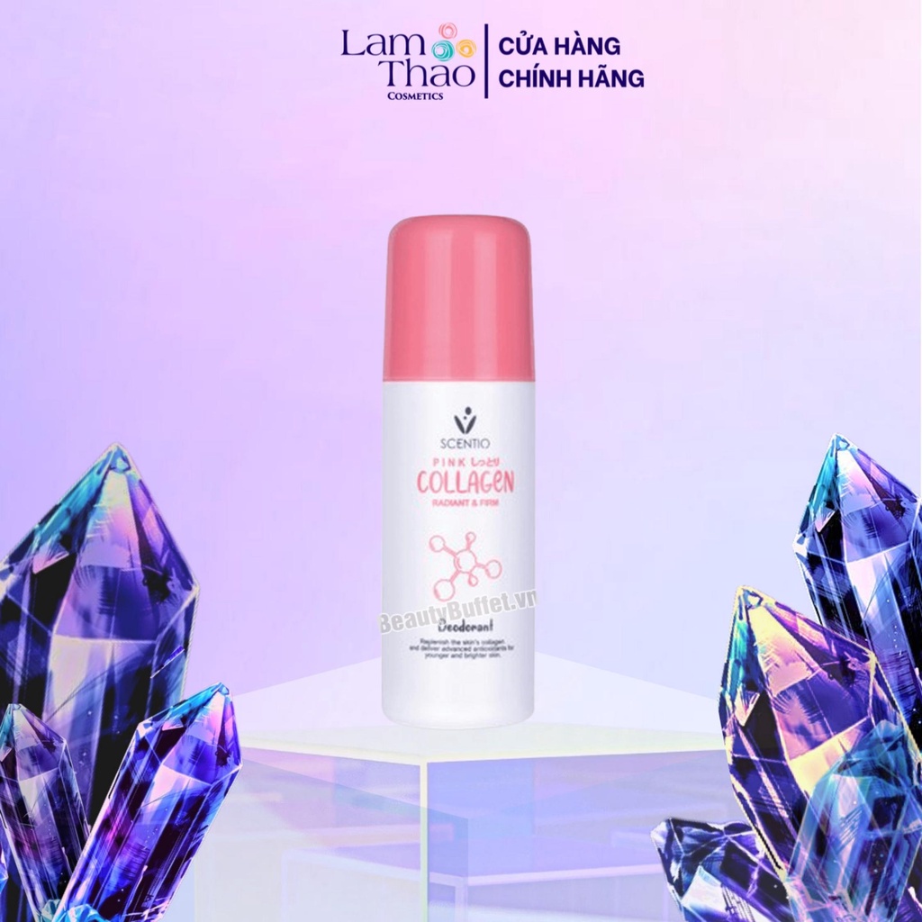 Lăn Khử Mùi, Sáng Mịn Vùng Cánh Tay Scentio Pink Collagen Radiant &amp; Firm Deodorant