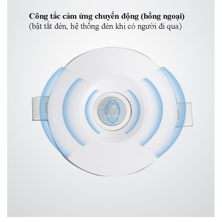 Công tắc cảm biến ÂM TRẦN hồng ngoại - DẸP