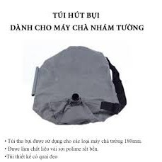 Túi Chứa Bụi Dành Cho Máy Chà Tường - Túi bụi chà nhám tường 180mm có quai chéo