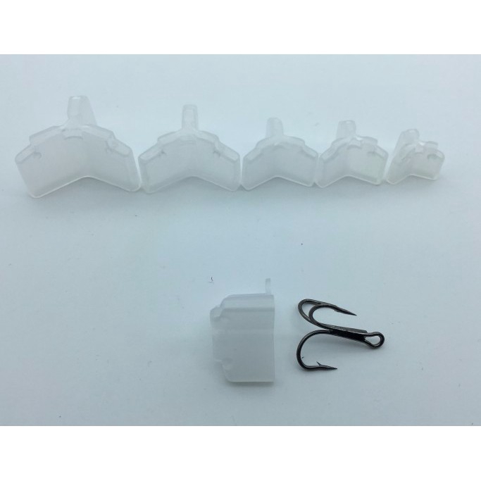 Set 20 Phụ Kiện Nhựa Bọc Móc Câu Cá 5 Kích Cỡ Khác Nhau Cỡ 1 2 3 1 / 0 2 / 0 3 / 0