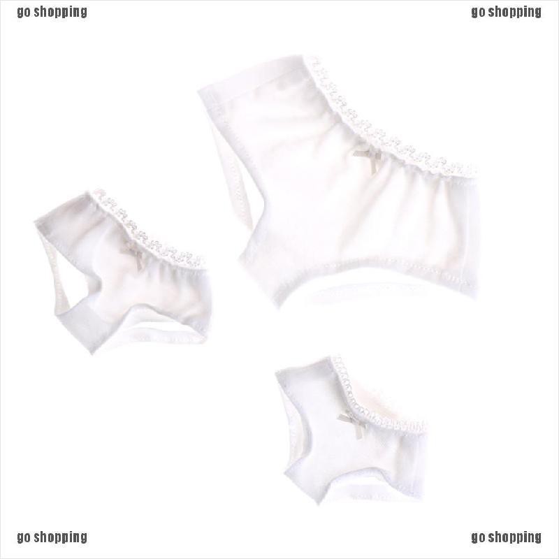 {go shopping}1/3 1/4 1/6 Solid White Underwear Briefs for BJD SD Dollfie Dolls Clothes