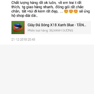 Giày Đá Bóng X18 - tặng tất: Khâu kín đế