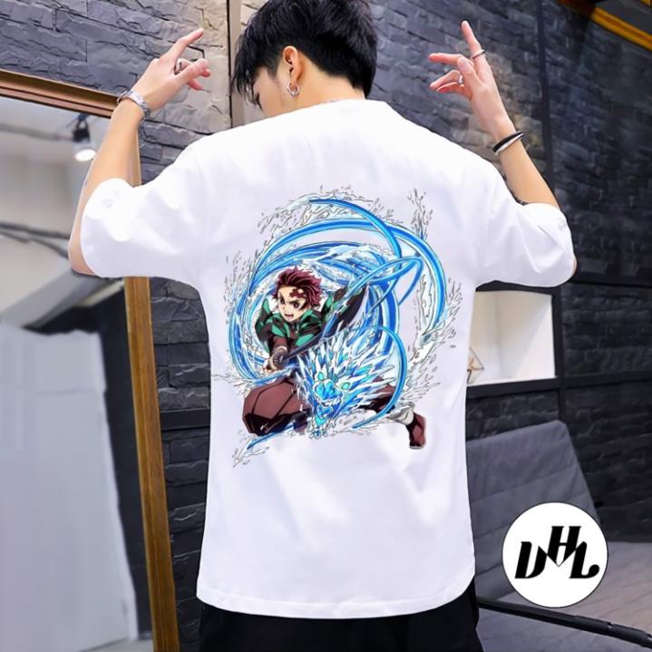 Áo thun nam nữ thanh gươm diệt quỷ Tanjiro ATT-003, Áo thun Anime Manga Kimetsu no Yaiba Unisex Nam Nữ