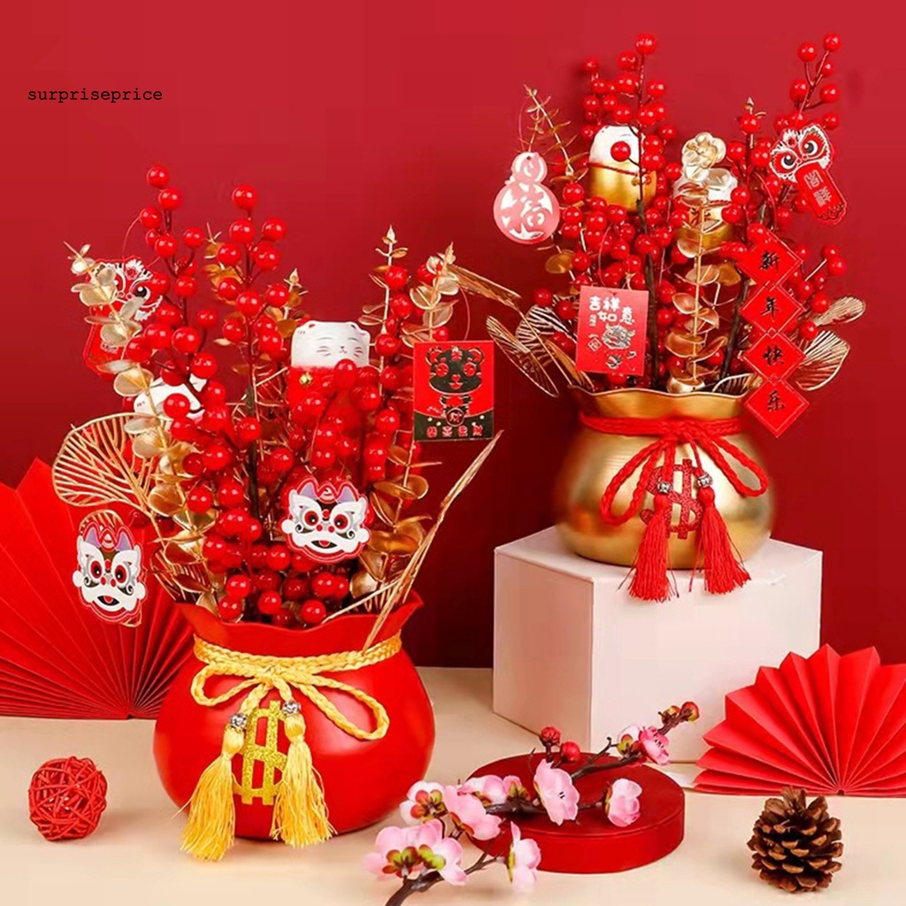 SPA Chậu hoa may mắn bằng kim loại hình túi xách đựng hoa mắt mang lại sự may mắn mùa xuân