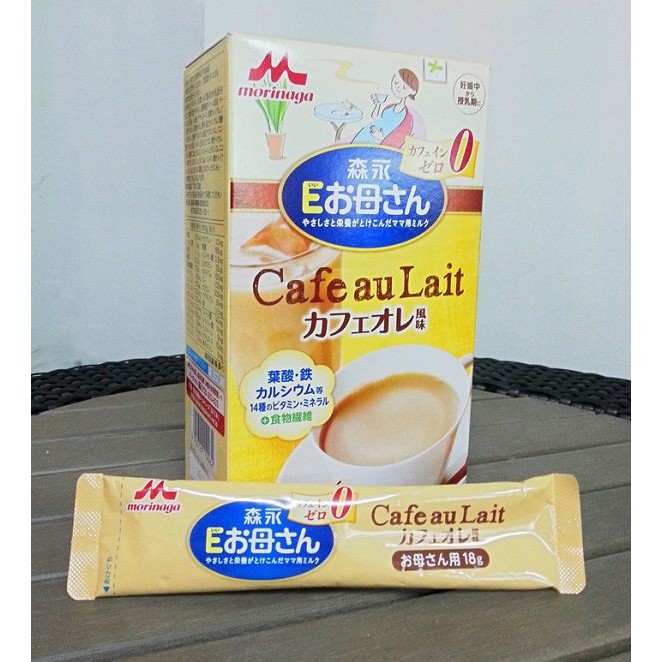 Sữa bầu MORINAGA Nhật 18gr x 12 gói 3 vị Cafe, Trà sữa, Trà xanh