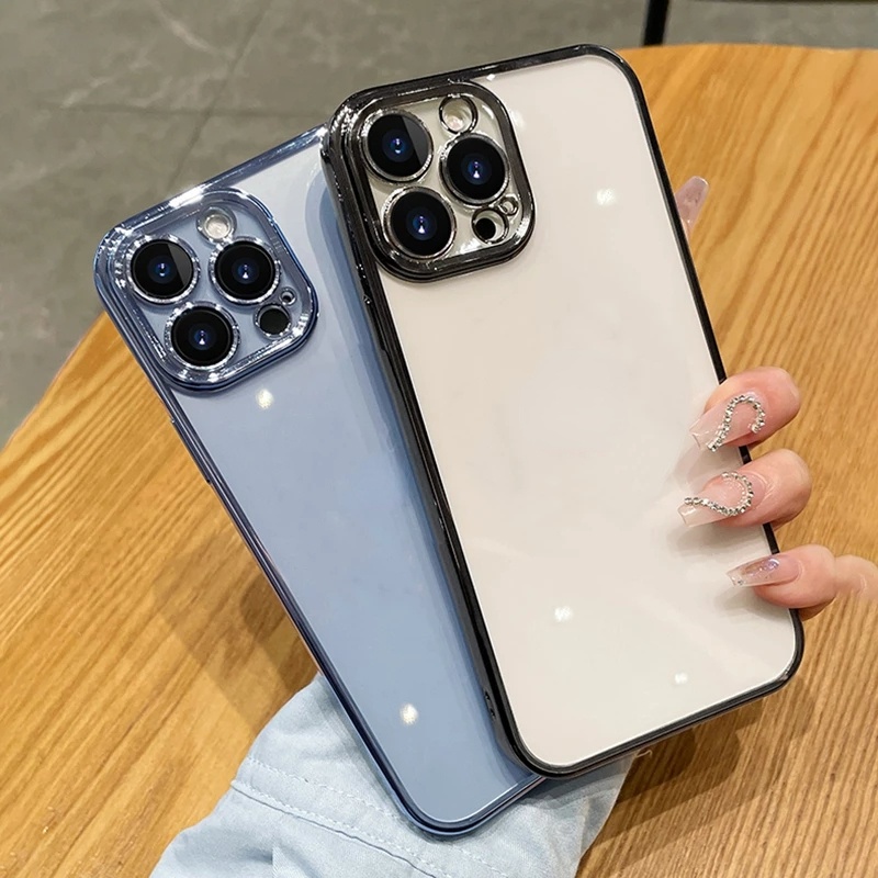 Ốp Điện Thoại Mềm Trong Suốt Chống Sốc Hình Vuông Cho for IPhone 7 8 Plus X Xs Max 13