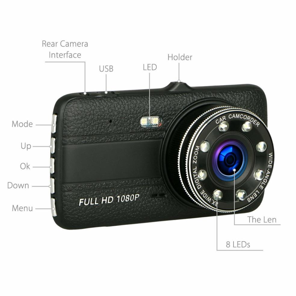 Camera ghi hình hành trình xe hơi ONTEK S14 Full HD 8 Đèn LED - Nhiều phân loại