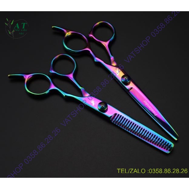 Bộ Kéo Cắt Tóc FREELANDER 6.0 VAT027 hồng vàng đen tím xanh
