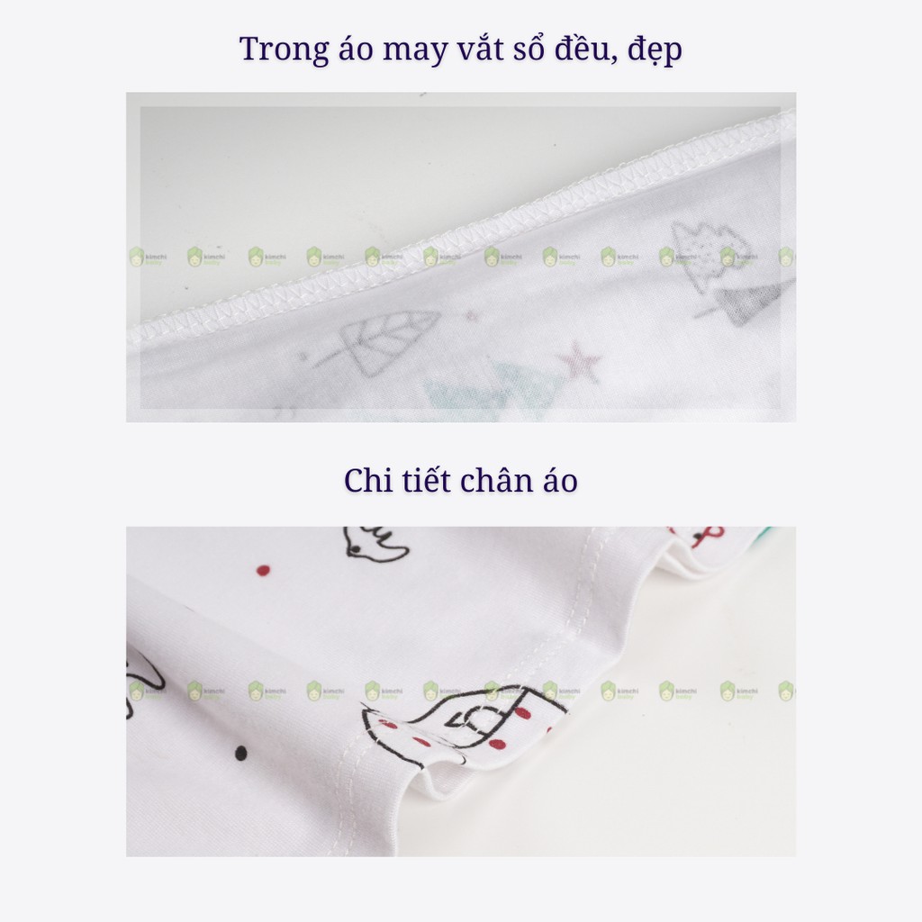 Đồ Bộ Bé Gái, Bé Trai Minky Mom Vải Thun Lạnh Họa Tiết Động Vật Cổ Viền, Bộ Dài Tay Thu Đông Cho Bé MKM03