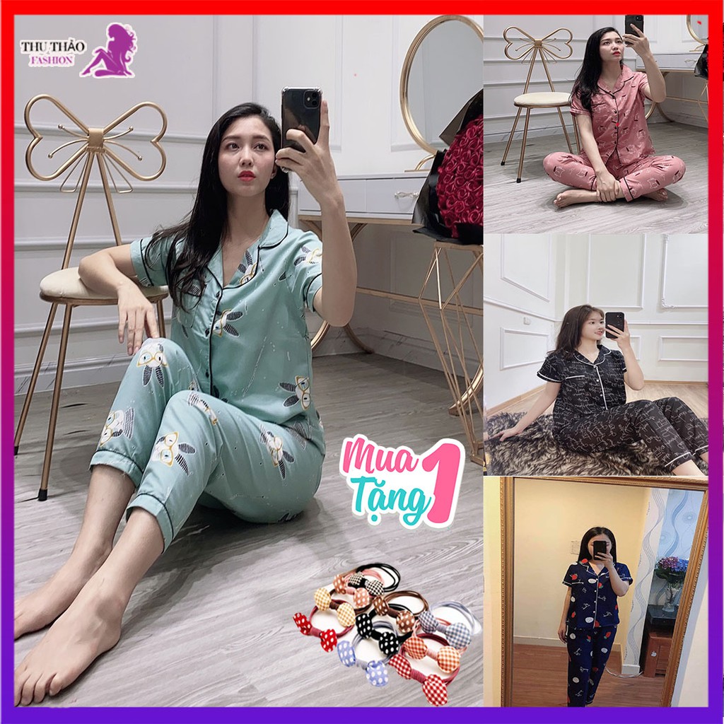 Bộ Đồ Ngủ Pijama Tay Ngắn Quần Dài-Kate Thái Loại 1 | BigBuy360 - bigbuy360.vn