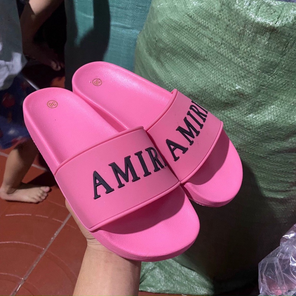 Dép lê nam nữ thời trang ,  Dép quai ngang chữ AMIRI siêu hot hit - AMR01