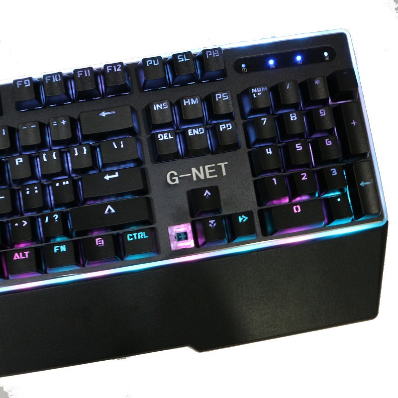 Bàn phím Gaming G-Net K88 - Led RGB - Blue Switch - Switch quang học - Màu đen - Bảo hành 12 tháng