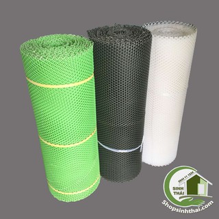 Lưới nhựa mắt cáo - [ 1 mét x khổ 1 mét ] - lưới lỗ tròn làm hàng rào, làm chuồng, che chắn côn trùng, gia súc- chọn màu