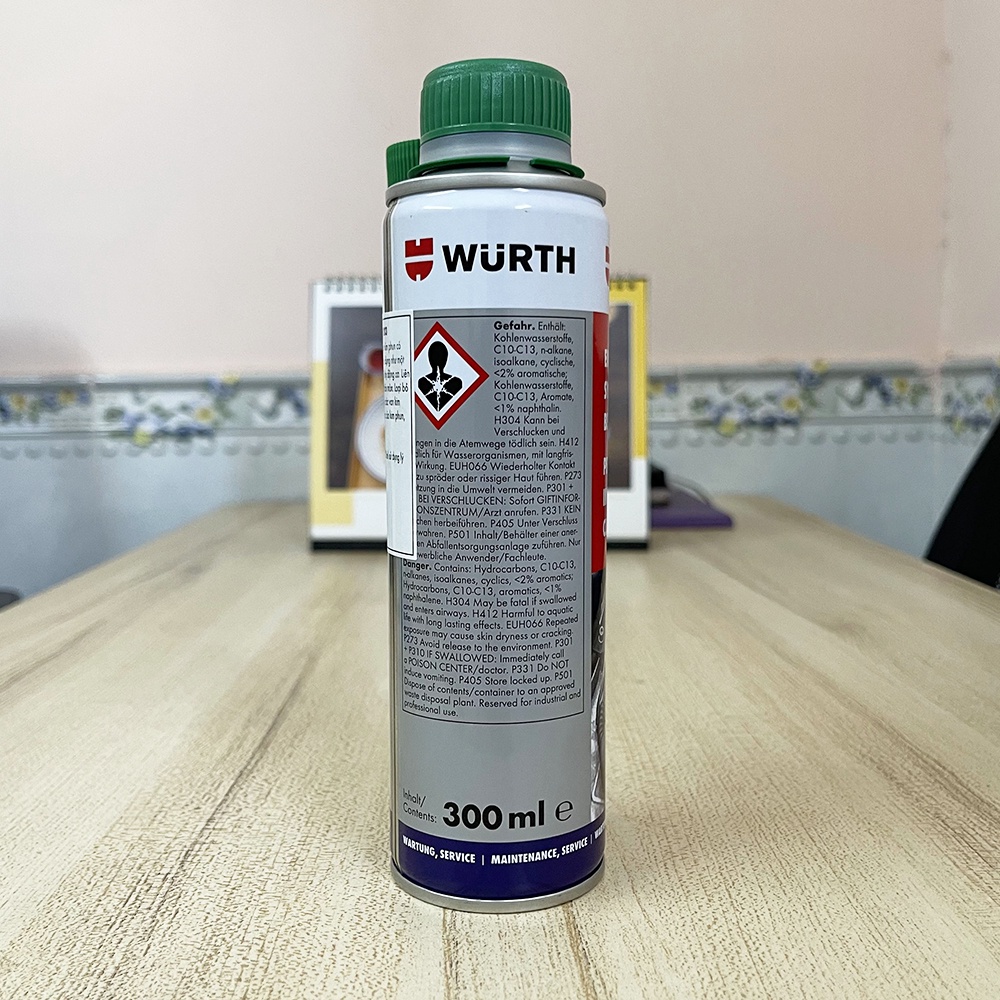 Súc béc xăng Wurth Petrol injection system cleaner 300ml