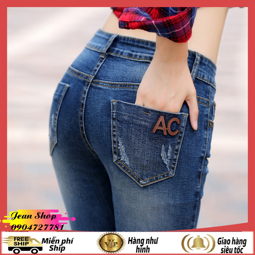 Quần bò cạp cao đẹp 🍎FREE SHIP🍎 Quần jean nữ hàng quảng châu cao cấp Q26 | BigBuy360 - bigbuy360.vn