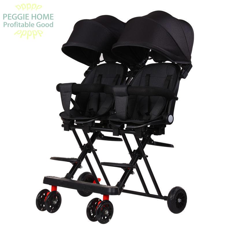 PEGGIE HOMEXe đẩy đôi tạo tác có thể được thực hiện ngả gấp nhẹ trẻ em