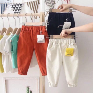 Quần kaki quảng châu mềm mịn phong cách cho bé trai bé gái