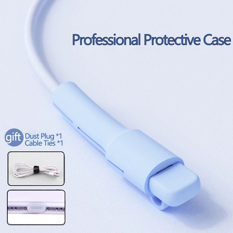 1 Bộ Vỏ Bảo Vệ Dây Cáp Sạc USB / Type C Chống Nứt Bằng Silicon Mềm